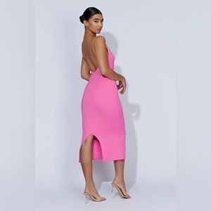 Meshki Lexia Scoop Low Neck MIDI Dress NWT